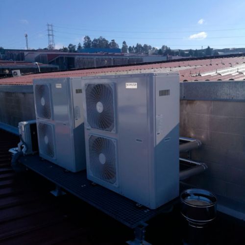 Bombas de calor en tejado